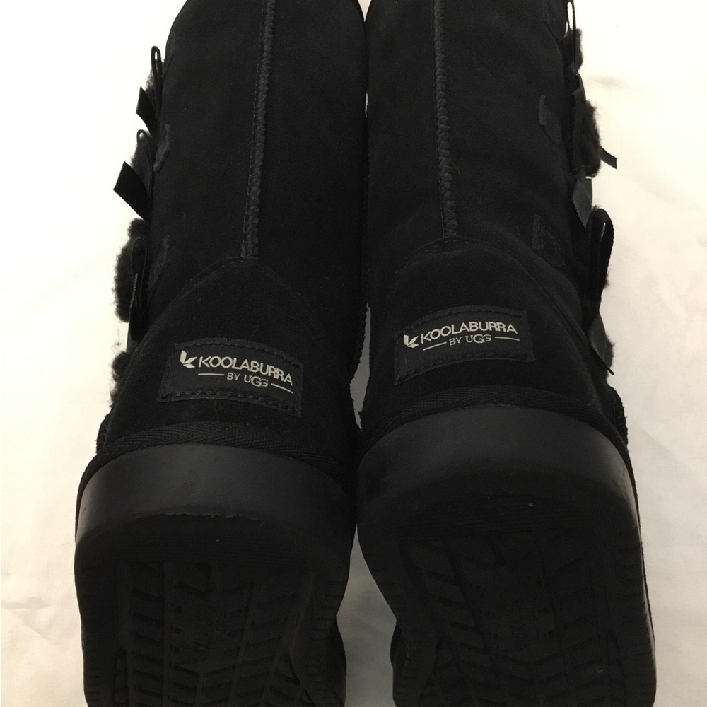 Koolaburra Black Suede Boots with Plush Lining - Picture 11 of 16